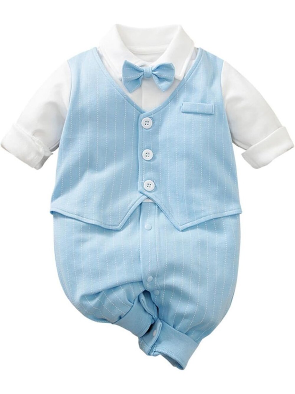 Adorable Newborn Baby Boy Tuxedo Romper Outfit | 0-24 Months | Perfect for